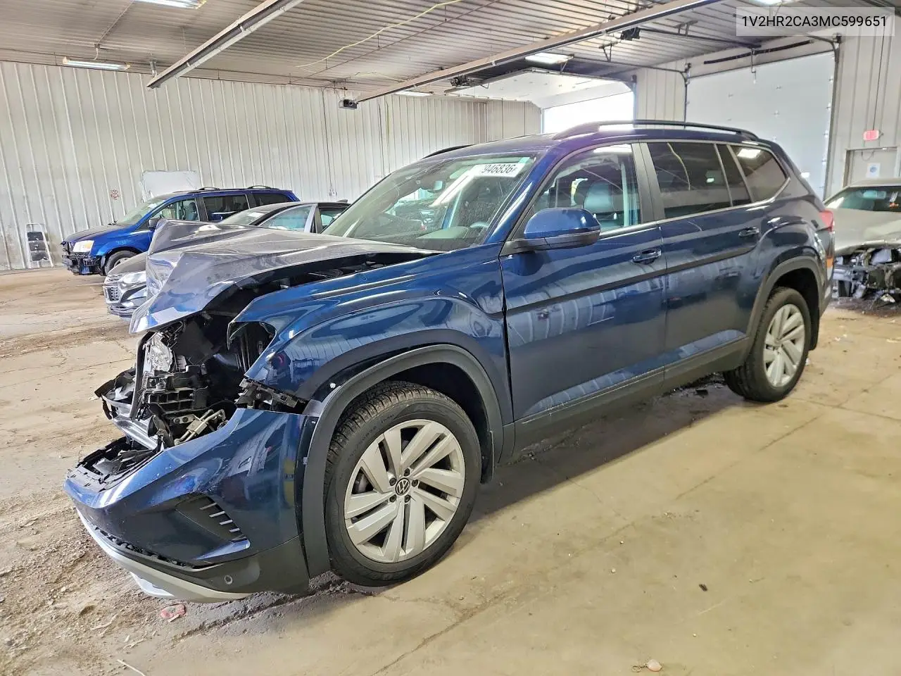 VOLKSWAGEN ATLAS 2021, VIN 1V2HR2CA3MC599651