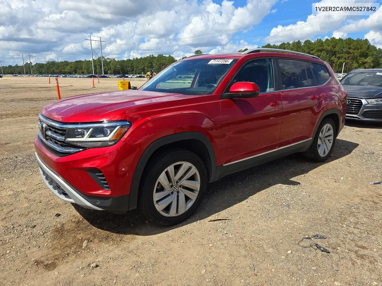 VOLKSWAGEN ATLAS 2021, VIN 1V2ER2CA9MC527842