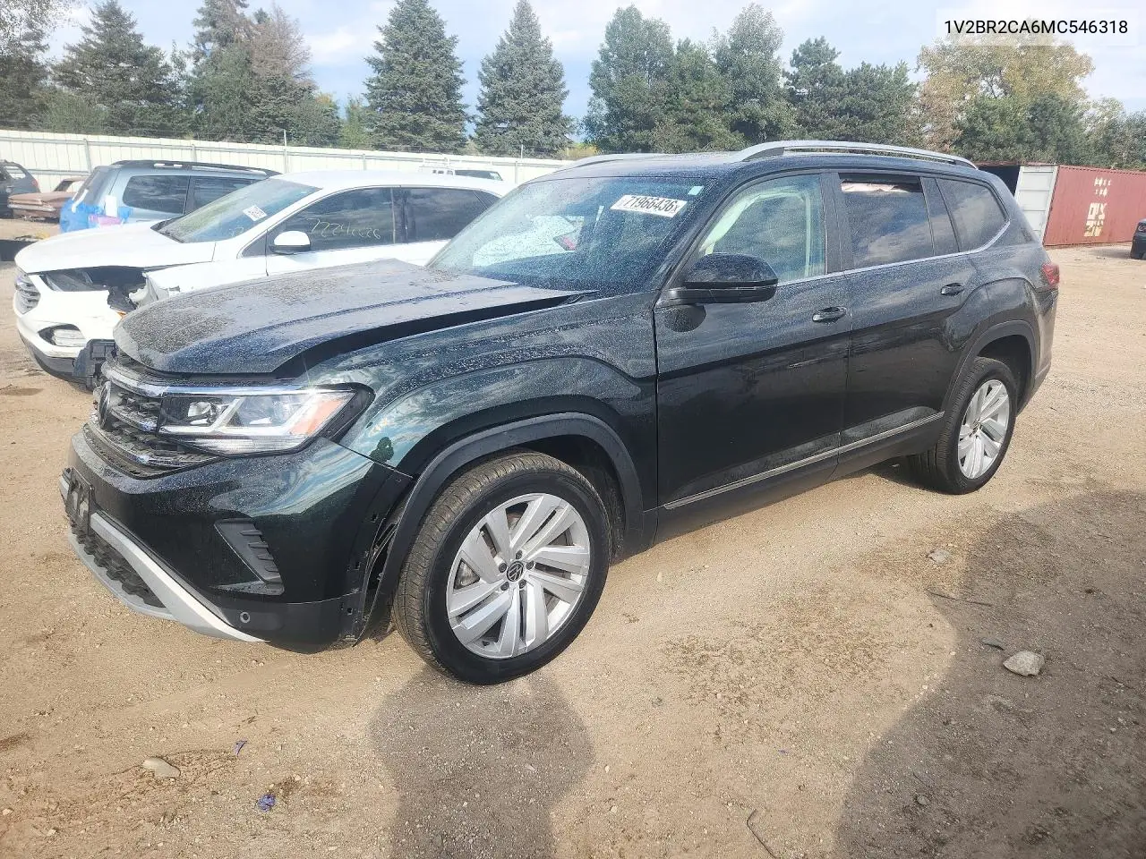 VOLKSWAGEN ATLAS 2021, VIN 1V2BR2CA6MC546318