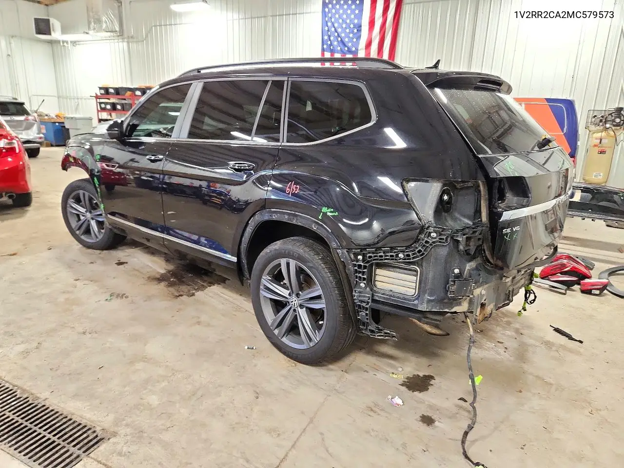 2021 VOLKSWAGEN ATLAS VIN 1V2RR2CA2MC579573 — фото 2