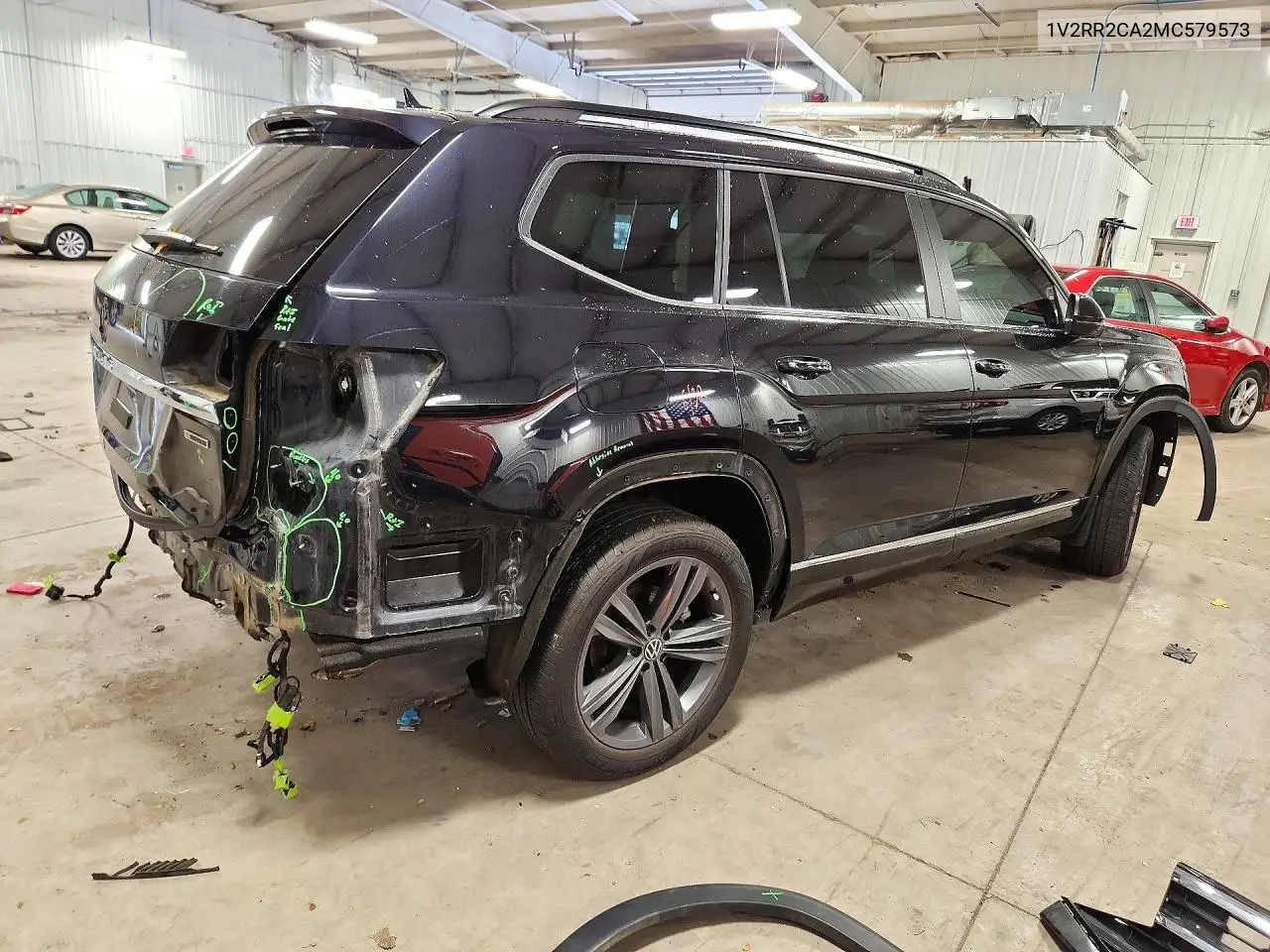 2021 VOLKSWAGEN ATLAS VIN 1V2RR2CA2MC579573 — фото 3