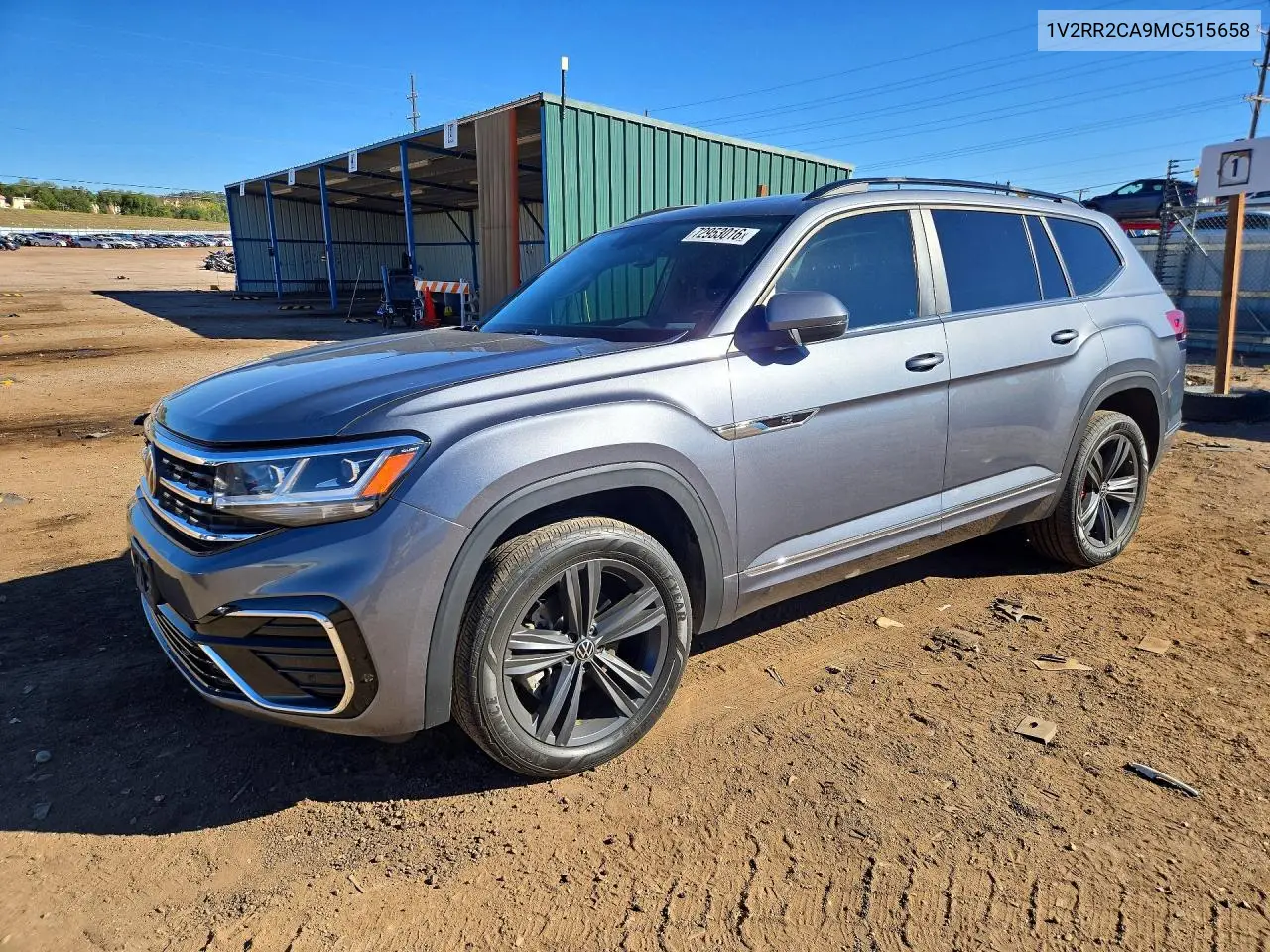 VOLKSWAGEN ATLAS 2021, VIN 1V2RR2CA9MC515658