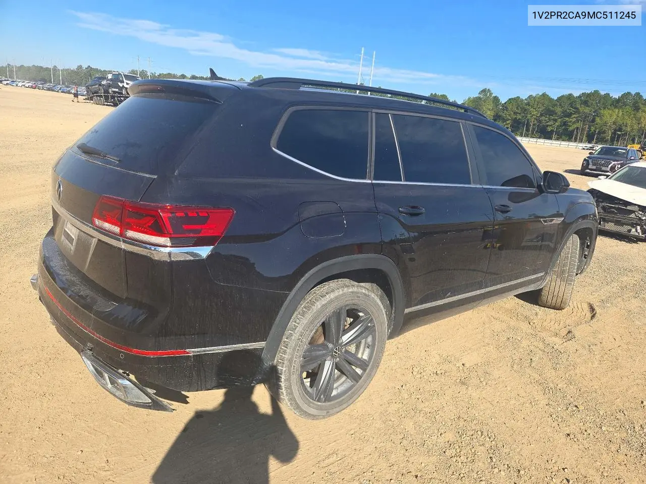 2021 VOLKSWAGEN ATLAS VIN 1V2PR2CA9MC511245 — фото 3