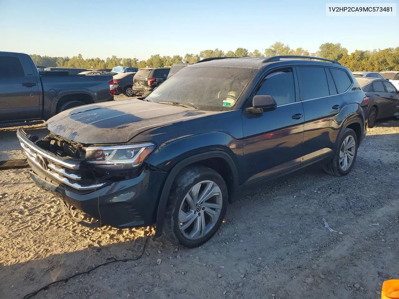 VOLKSWAGEN ATLAS 2021, VIN 1V2HP2CA9MC573481