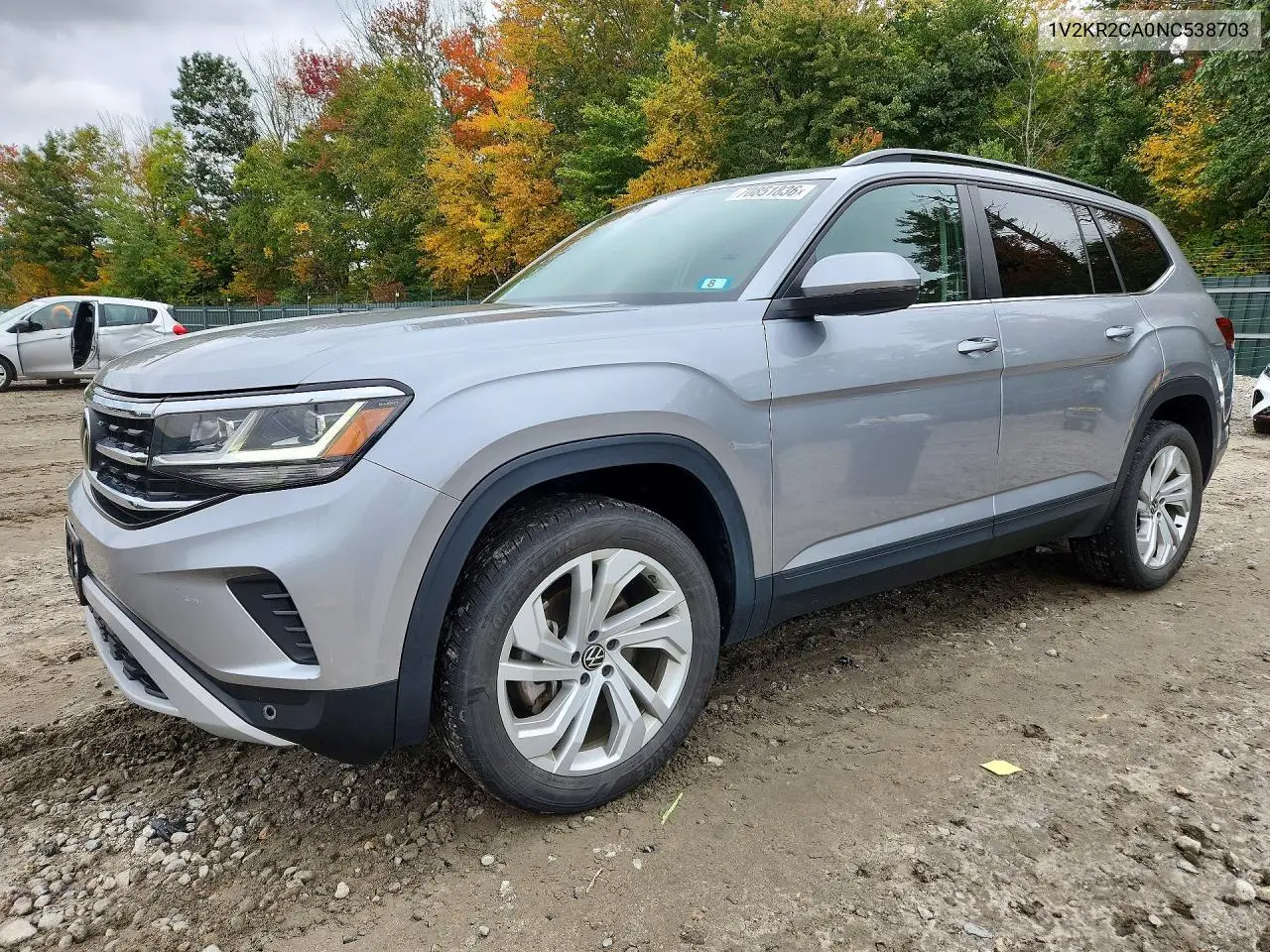 VOLKSWAGEN ATLAS 2022, VIN 1V2KR2CA0NC538703