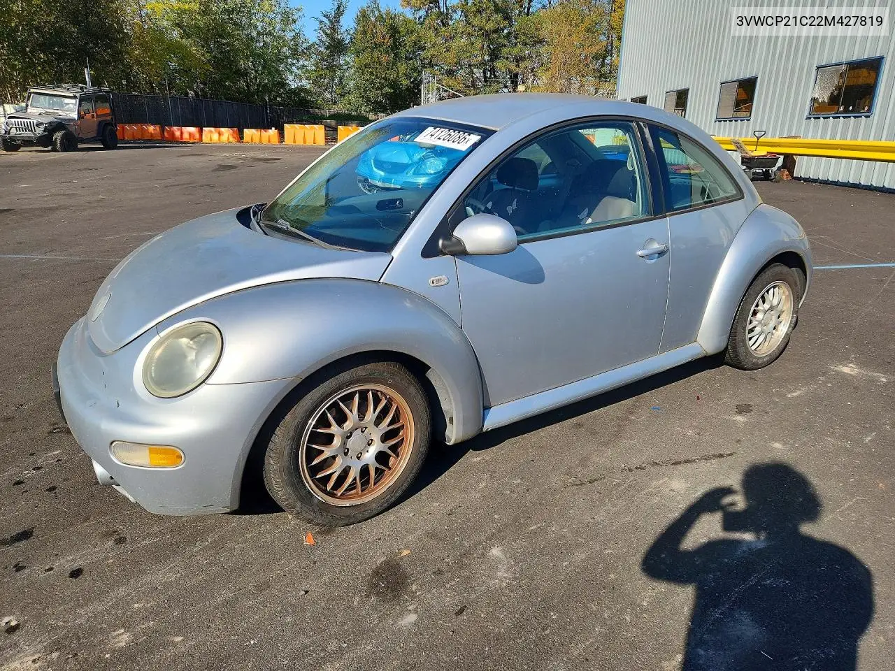VOLKSWAGEN BEETLE 2002, VIN 3VWCP21C22M427819