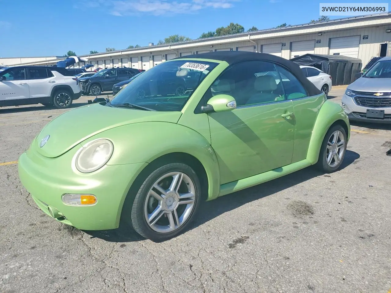 VOLKSWAGEN BEETLE 2004, VIN 3VWCD21Y64M306993