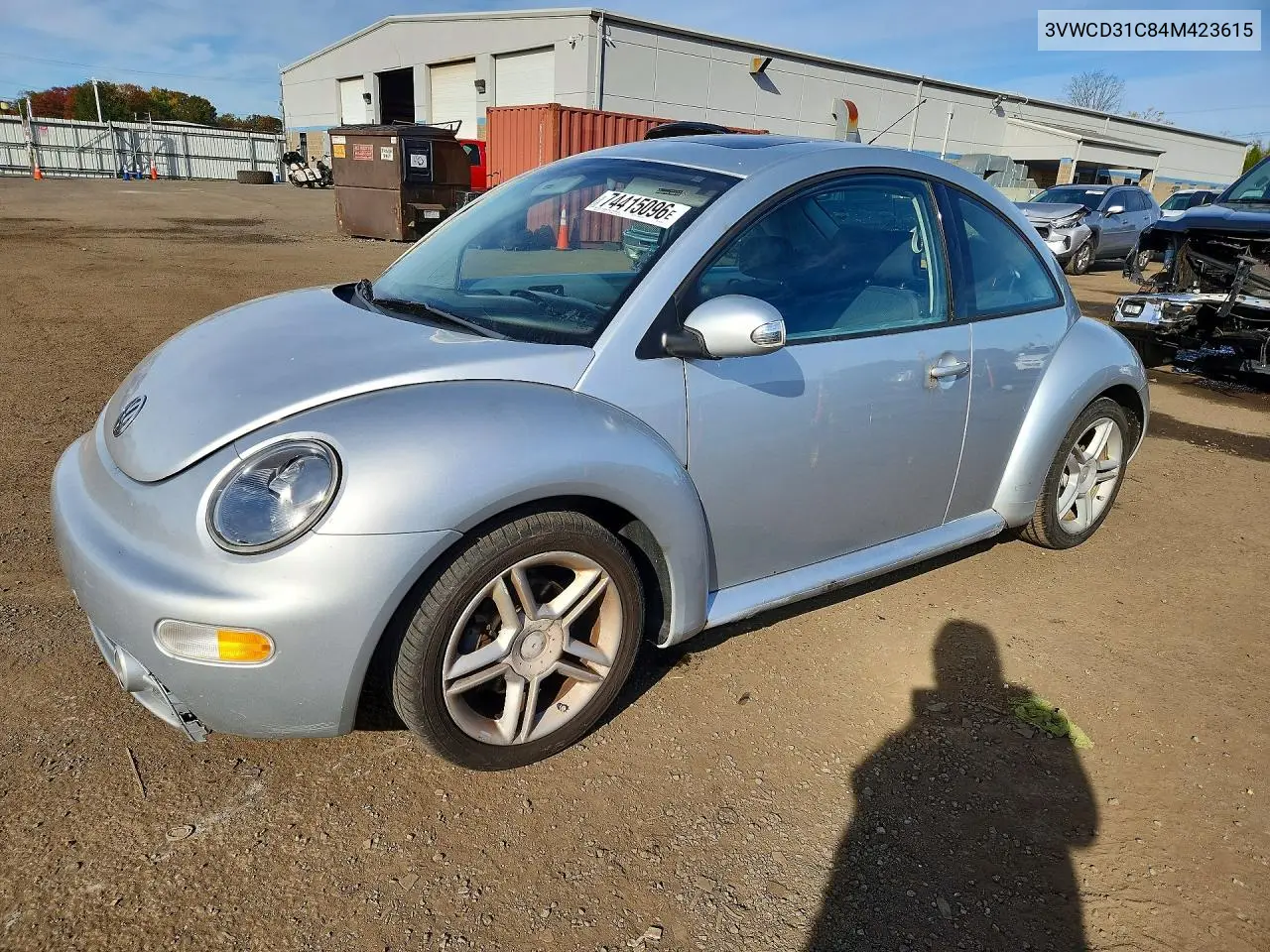 VOLKSWAGEN BEETLE 2004, VIN 3VWCD31C84M423615