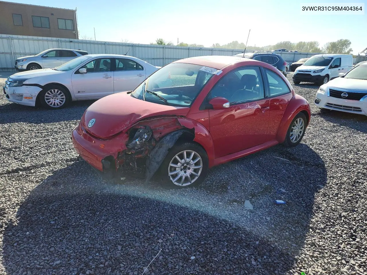 VOLKSWAGEN BEETLE 2005, VIN 3VWCR31C95M404364
