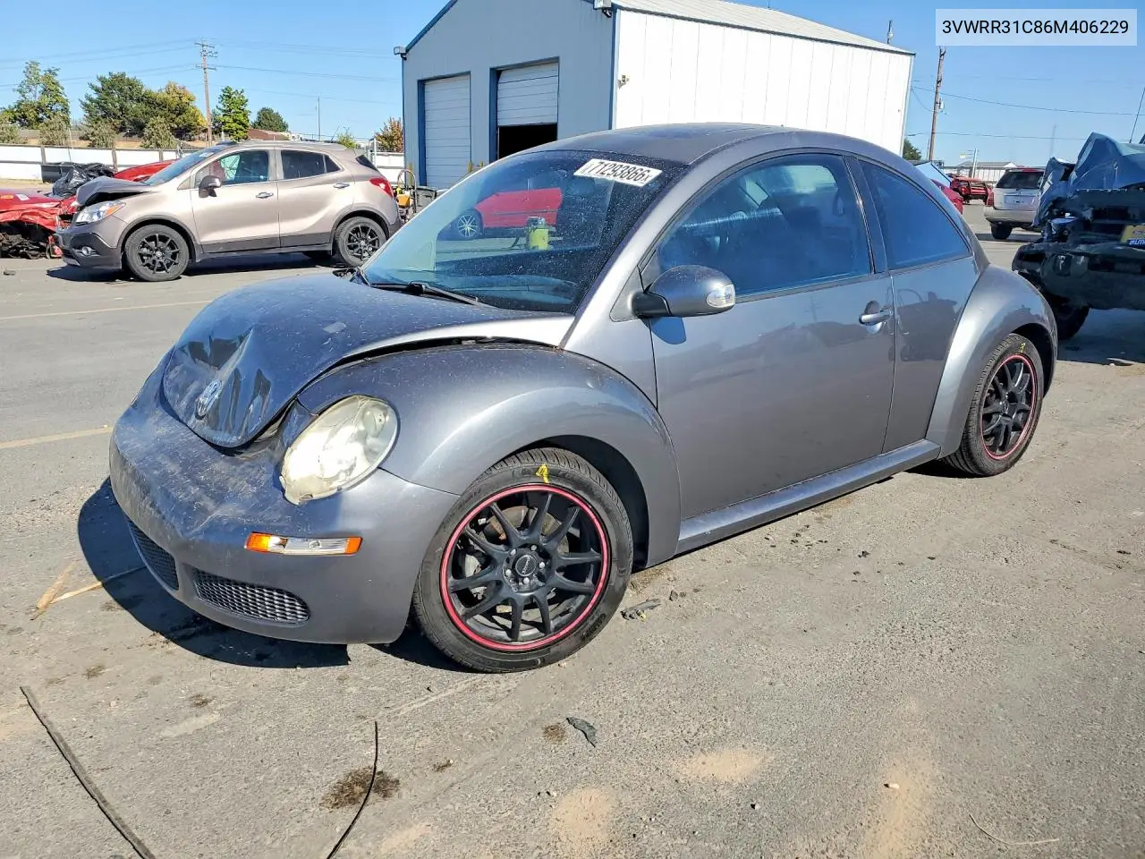 VOLKSWAGEN BEETLE 2006, VIN 3VWRR31C86M406229