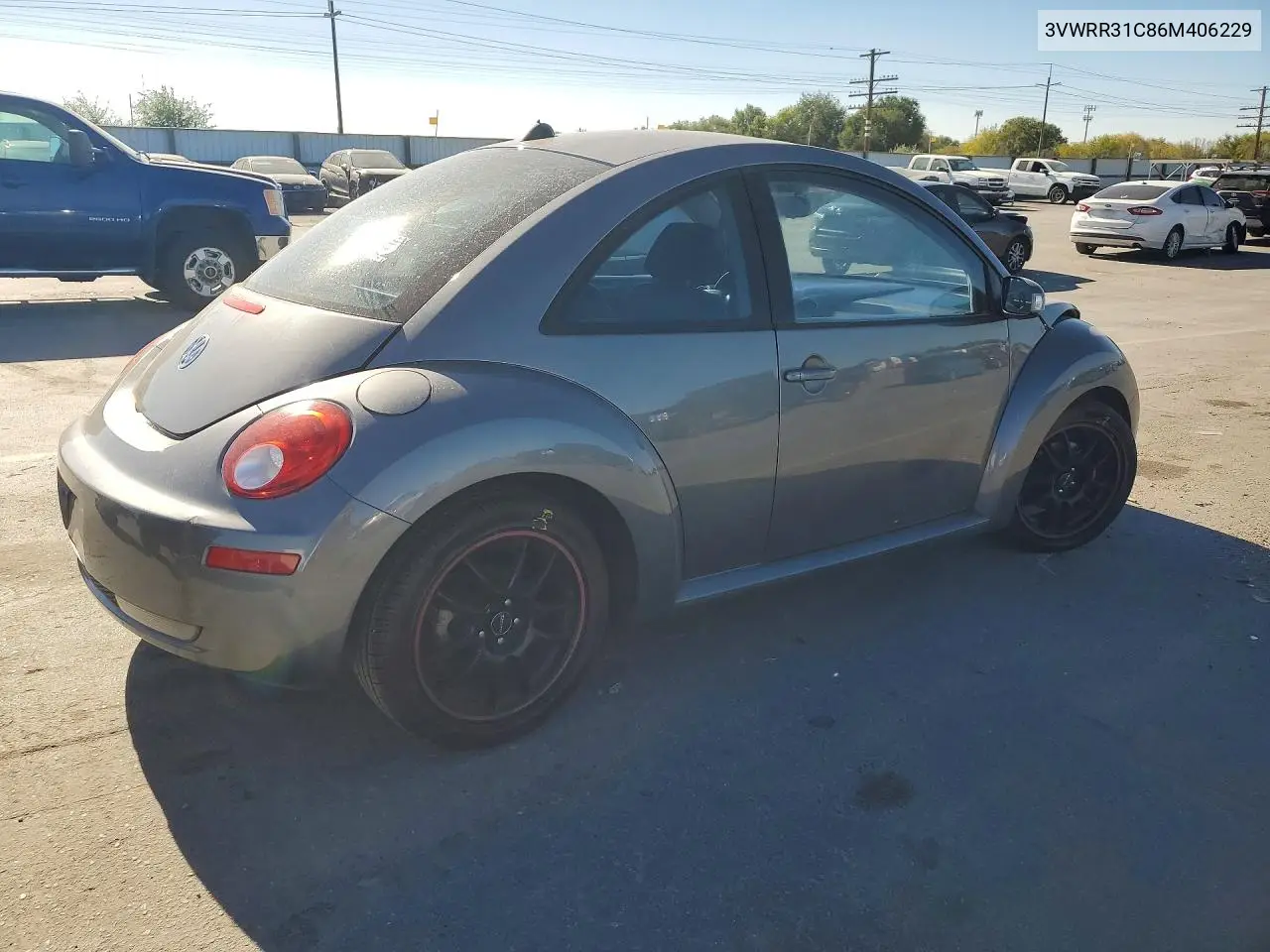2006 VOLKSWAGEN BEETLE VIN 3VWRR31C86M406229 — фото 3