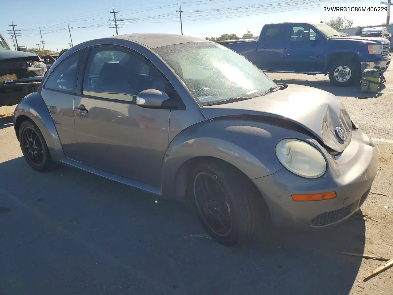 2006 VOLKSWAGEN BEETLE VIN 3VWRR31C86M406229 — фото 4