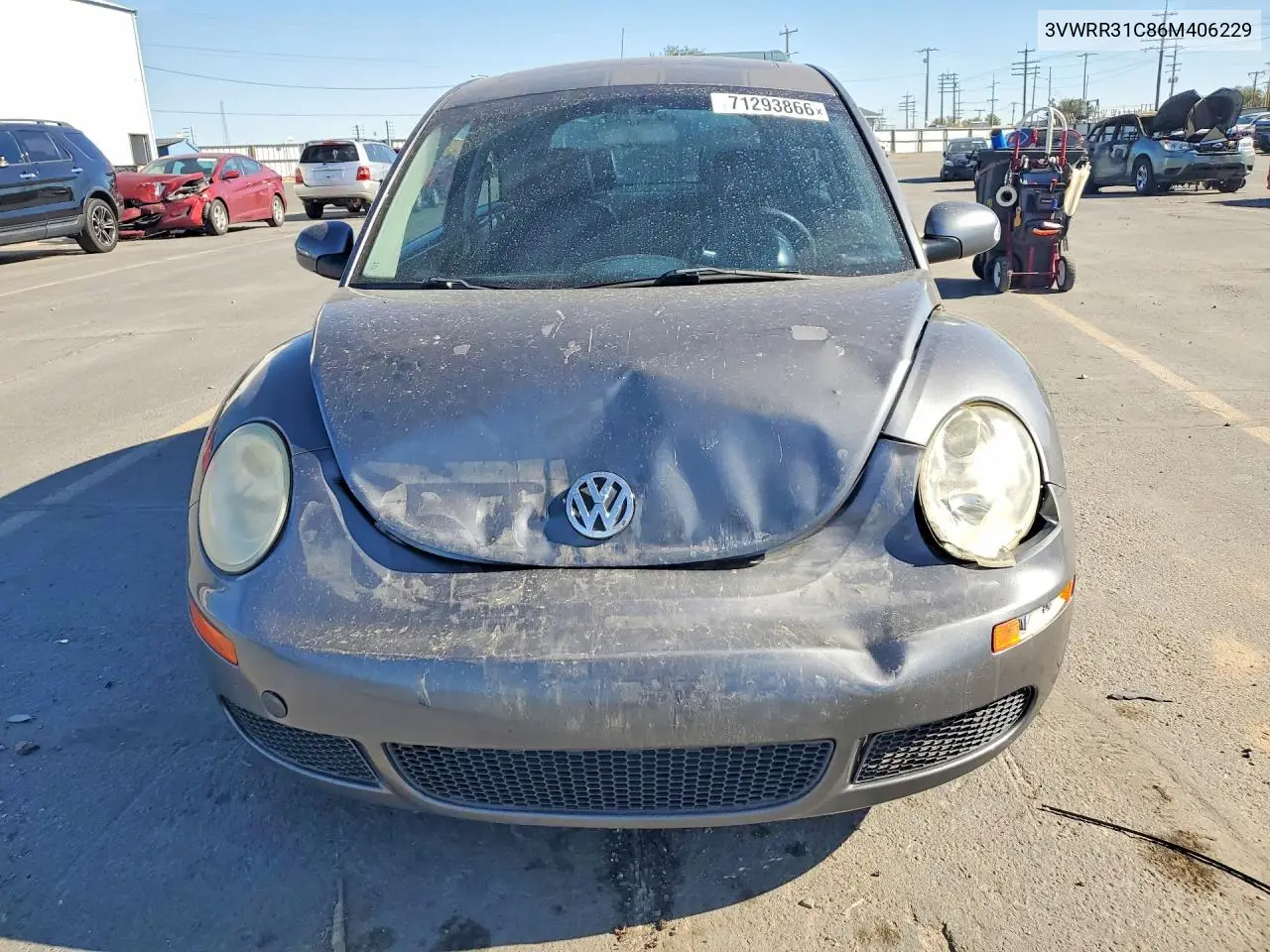 2006 VOLKSWAGEN BEETLE VIN 3VWRR31C86M406229 — фото 5