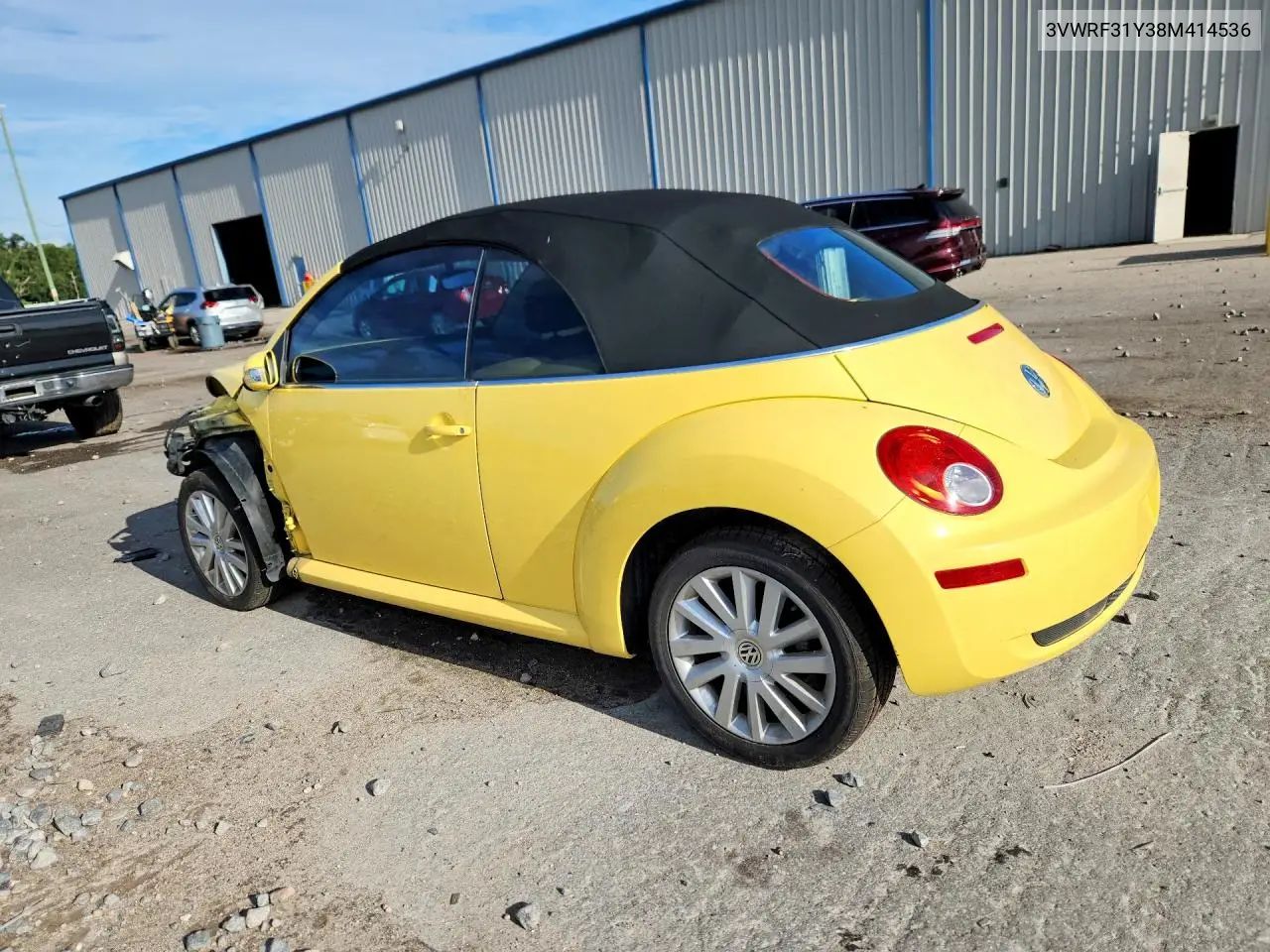2008 VOLKSWAGEN BEETLE VIN 3VWRF31Y38M414536 — фото 2