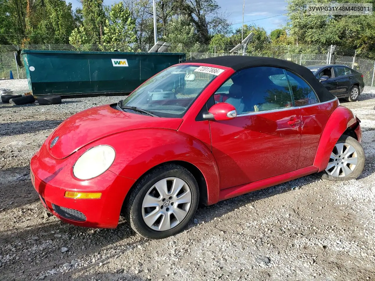 VOLKSWAGEN BEETLE 2008, VIN 3VWPG31Y48M405011