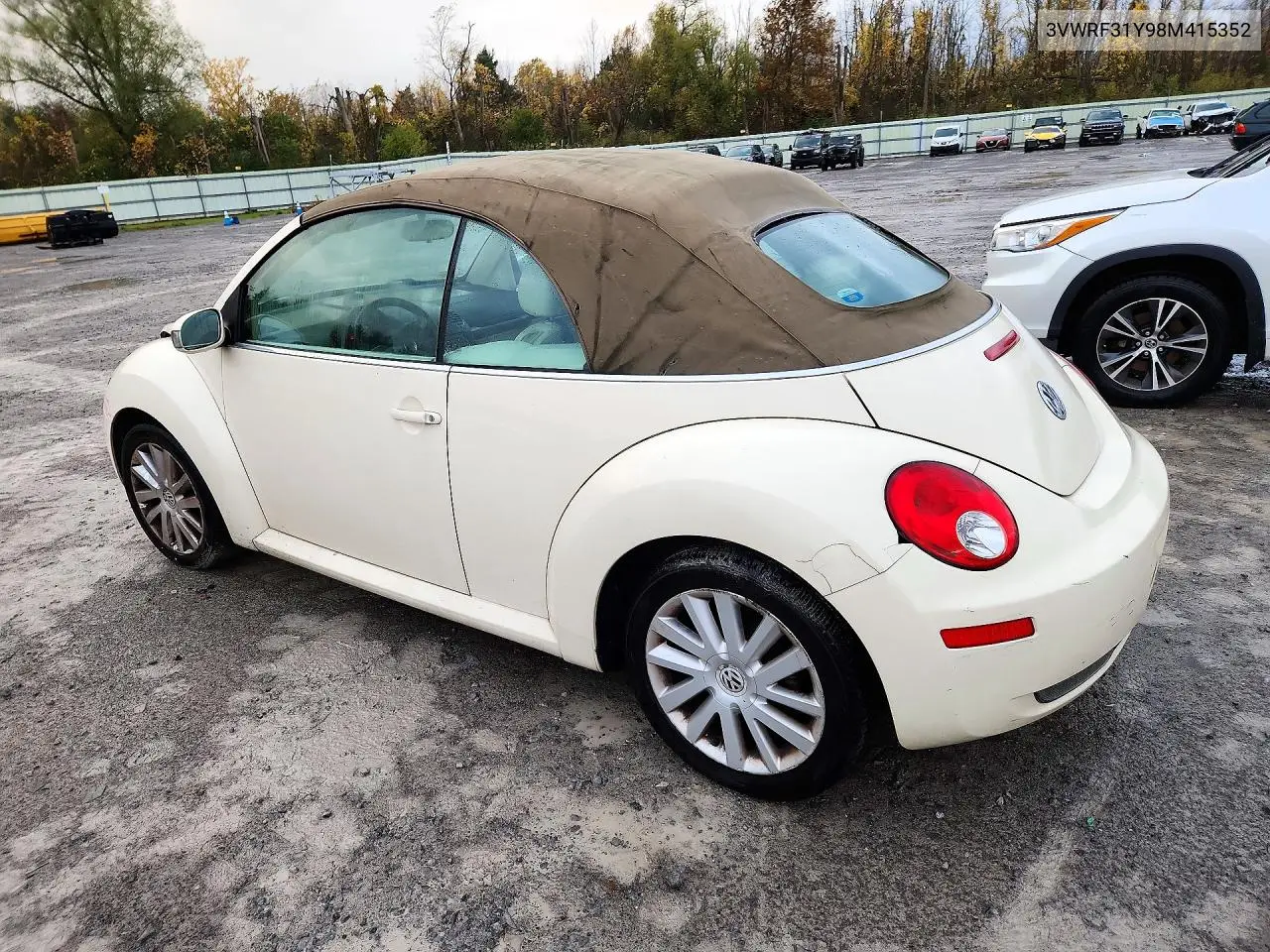 2008 VOLKSWAGEN BEETLE VIN 3VWRF31Y98M415352 — фото 2