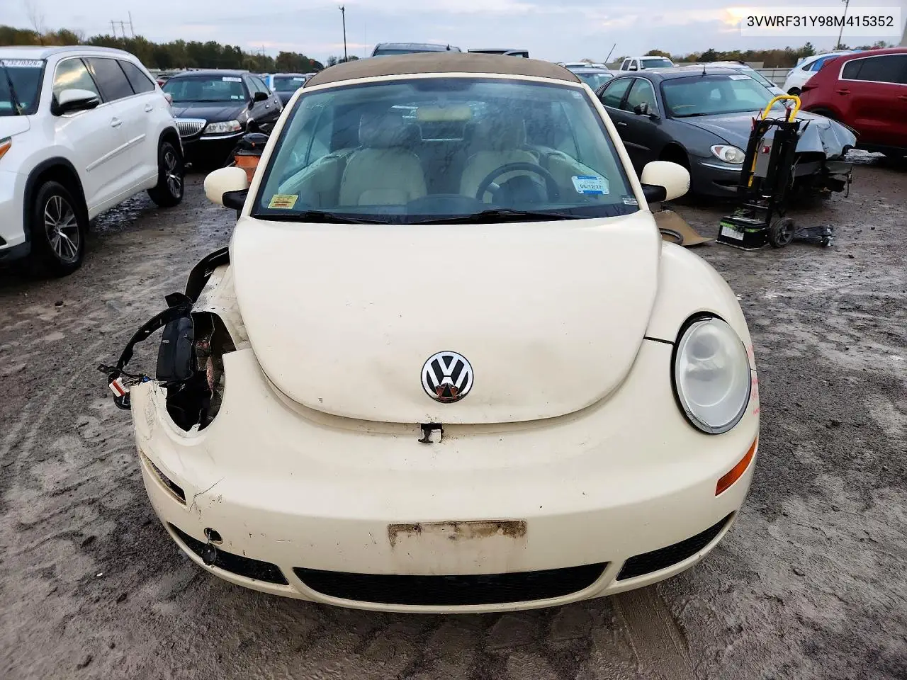 2008 VOLKSWAGEN BEETLE VIN 3VWRF31Y98M415352 — фото 5