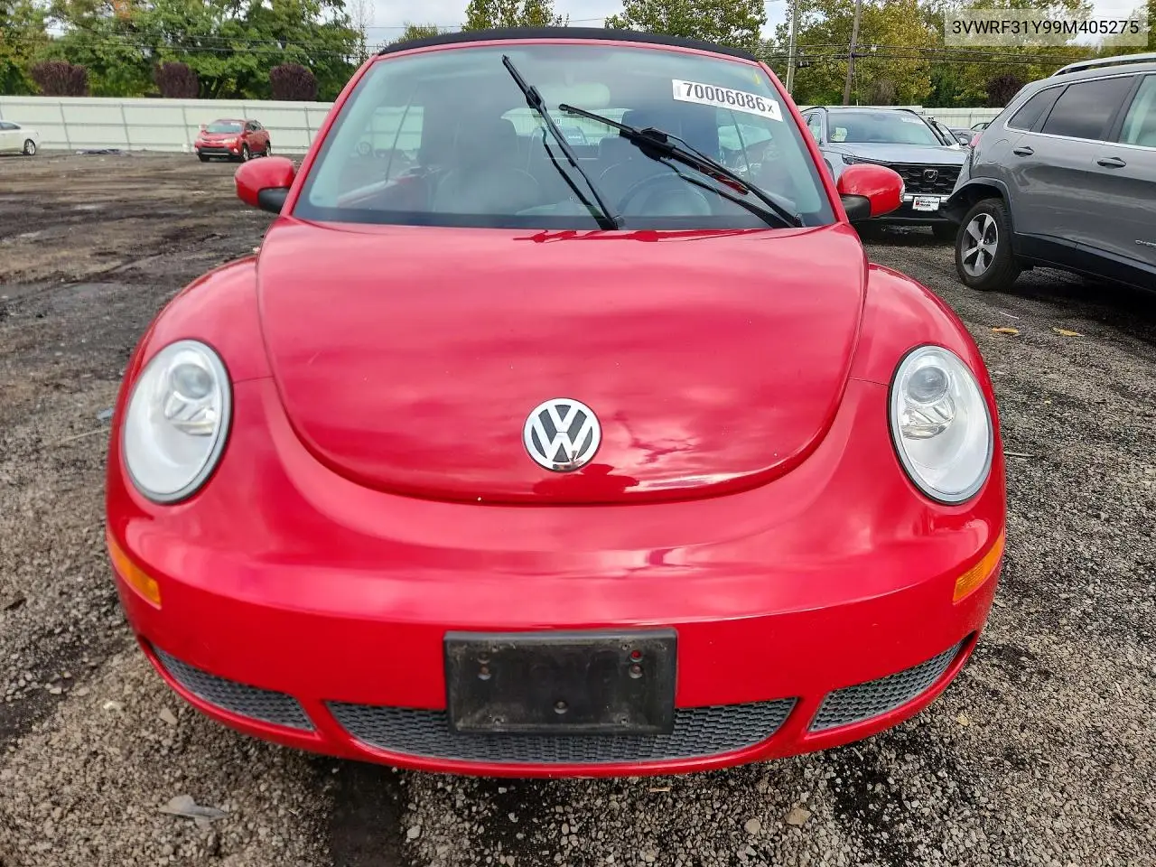 2009 VOLKSWAGEN BEETLE VIN 3VWRF31Y99M405275 — фото 5