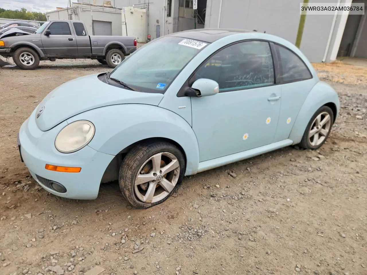 VOLKSWAGEN BEETLE 2010, VIN 3VWRG3AG2AM036784