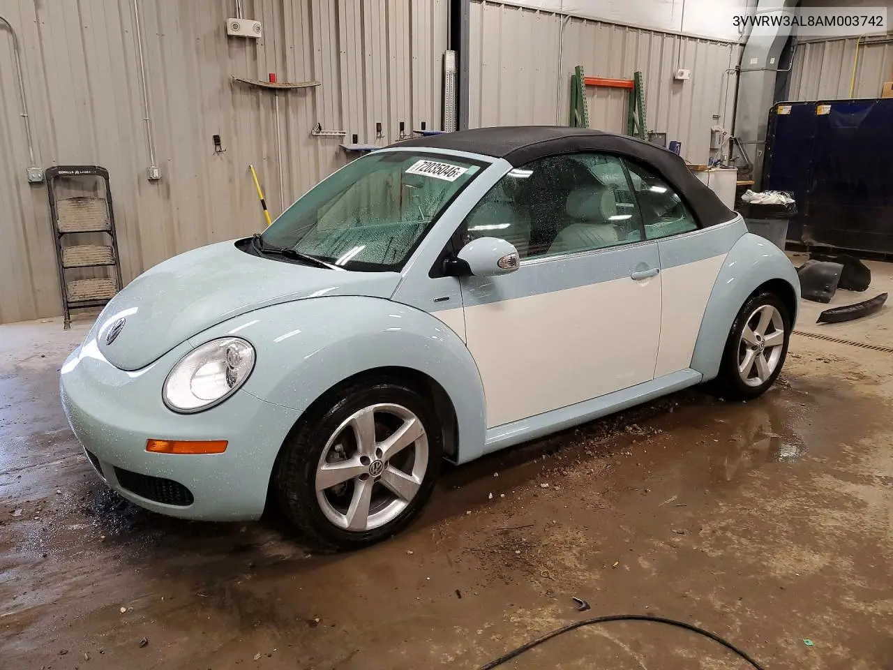VOLKSWAGEN BEETLE 2010, VIN 3VWRW3AL8AM003742