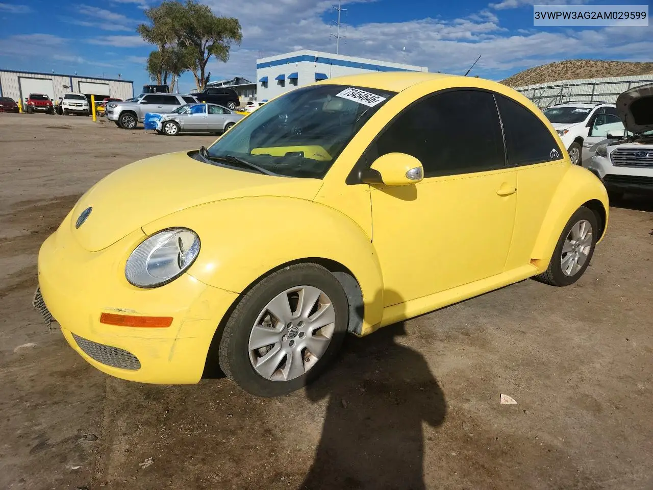 VOLKSWAGEN BEETLE 2010, VIN 3VWPW3AG2AM029599