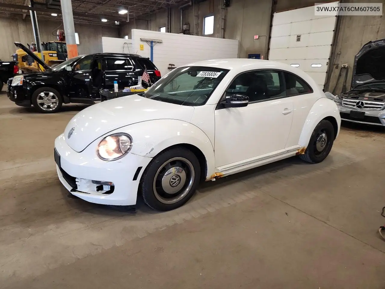 VOLKSWAGEN BEETLE 2012, VIN 3VWJX7AT6CM607505