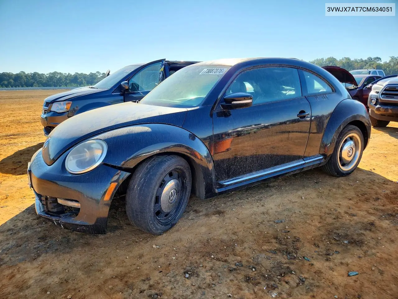 VOLKSWAGEN BEETLE 2012, VIN 3VWJX7AT7CM634051