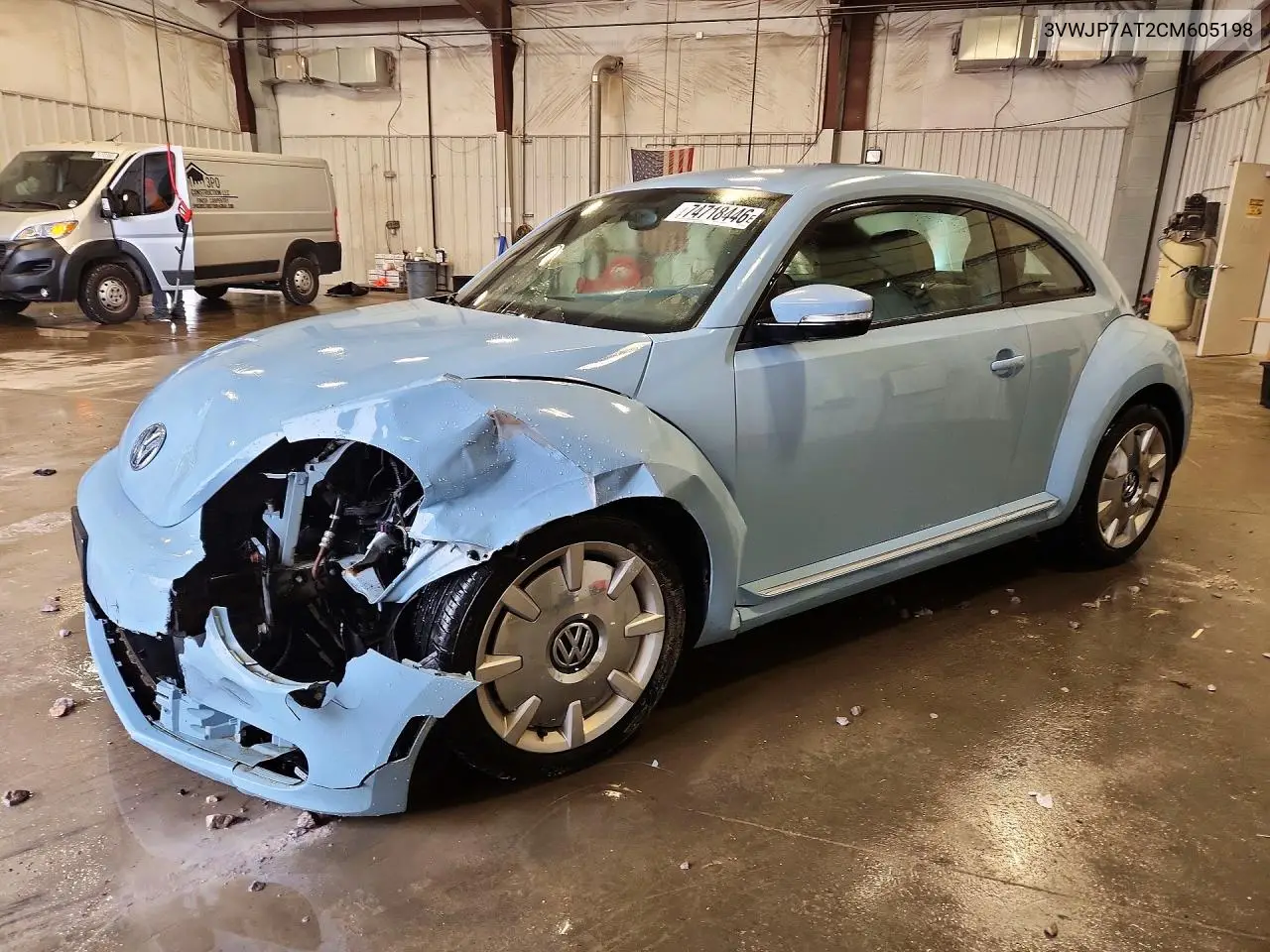 VOLKSWAGEN BEETLE 2012, VIN 3VWJP7AT2CM605198
