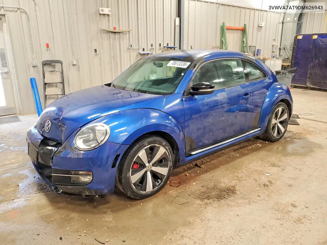 VOLKSWAGEN BEETLE 2013, VIN 3VWVA7AT9DM626943