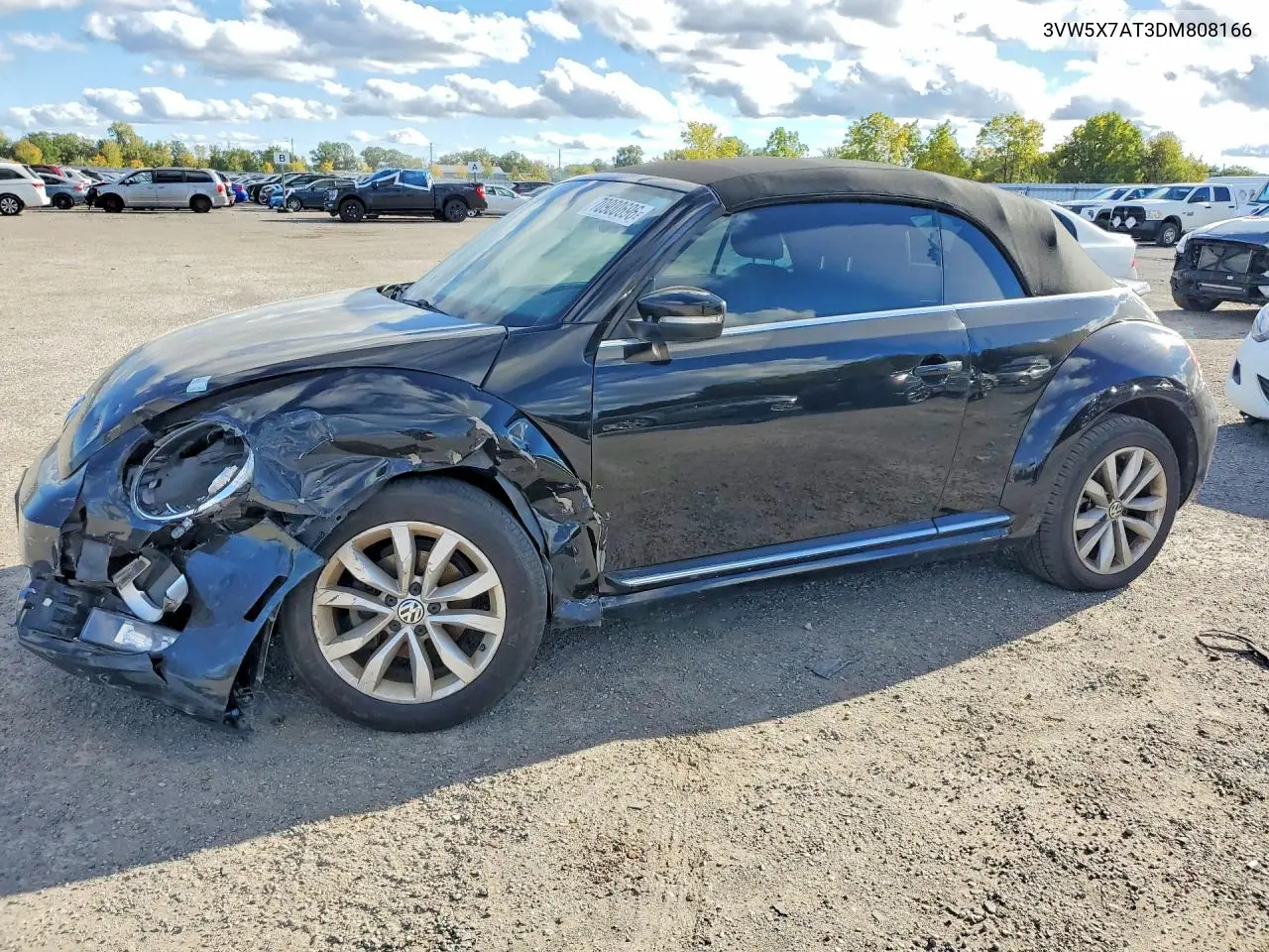 VOLKSWAGEN BEETLE 2013, VIN 3VW5X7AT3DM808166