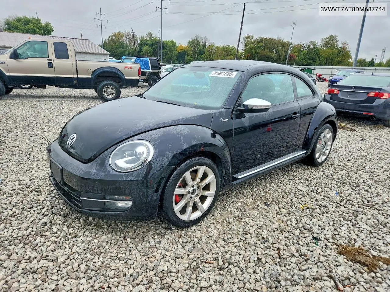 VOLKSWAGEN BEETLE 2013, VIN 3VWVT7AT8DM687744