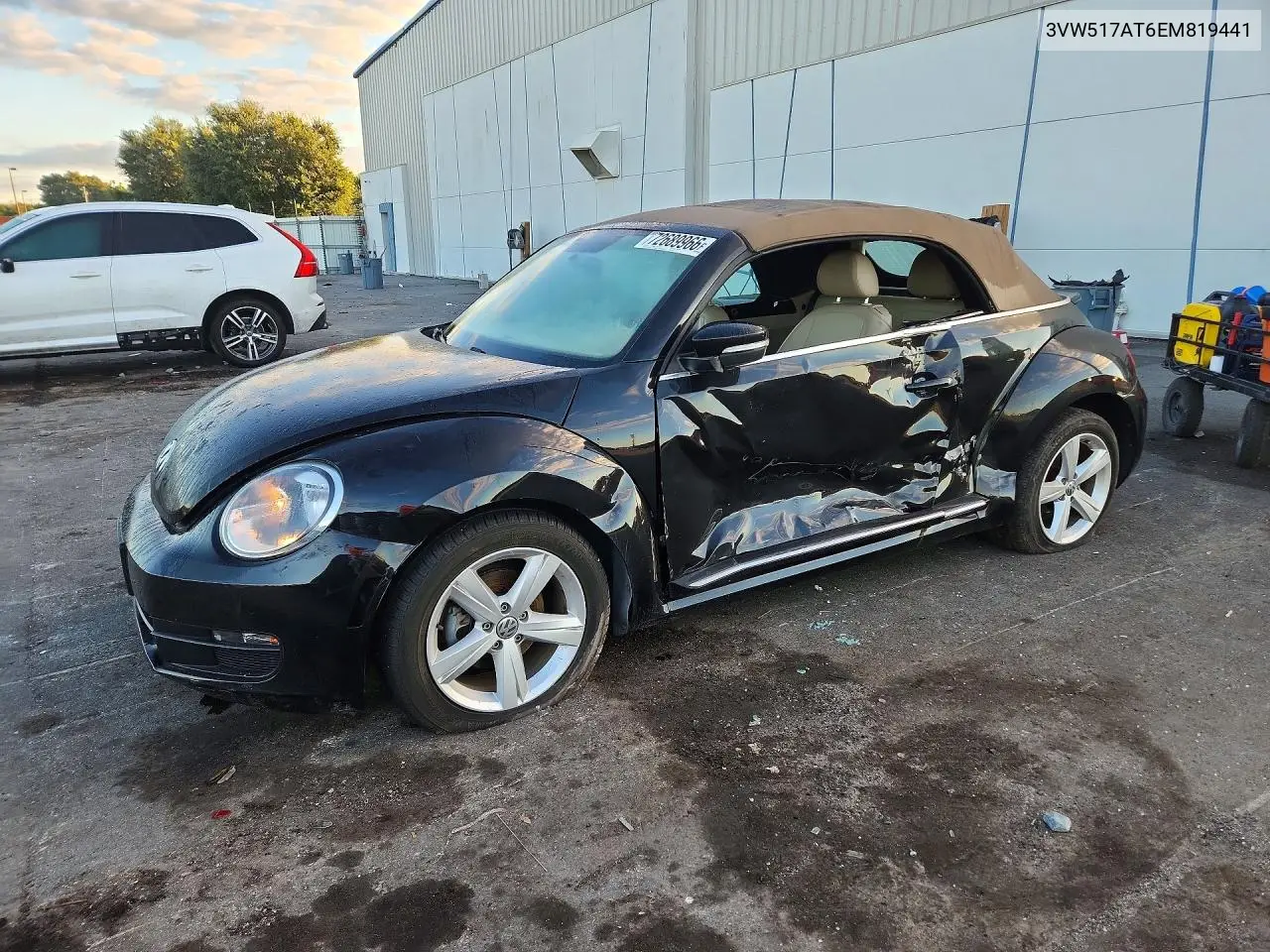 VOLKSWAGEN BEETLE 2014, VIN 3VW517AT6EM819441