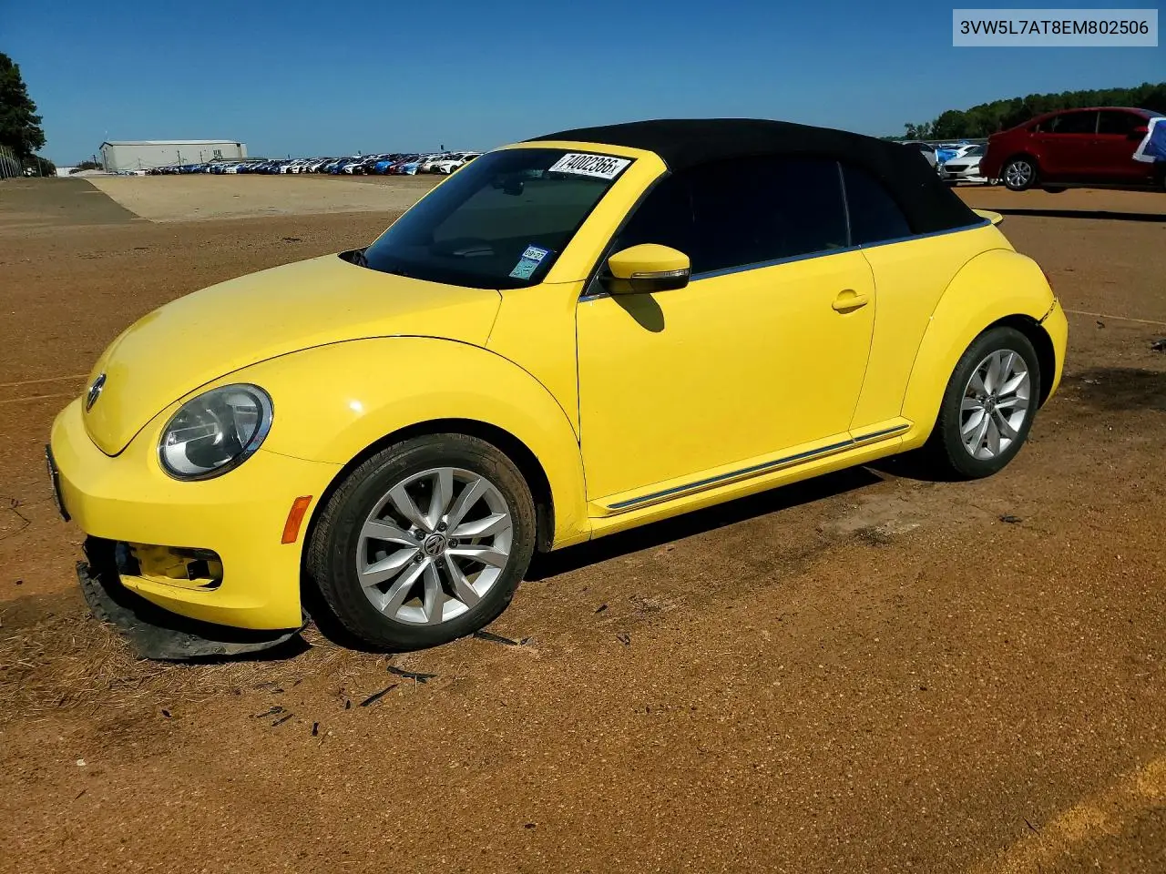 VOLKSWAGEN BEETLE 2014, VIN 3VW5L7AT8EM802506