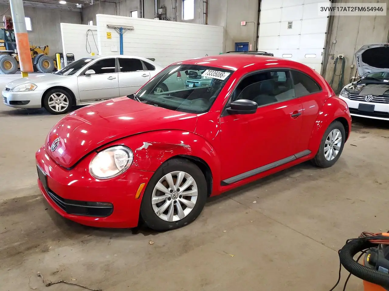 VOLKSWAGEN BEETLE 2015, VIN 3VWF17AT2FM654946