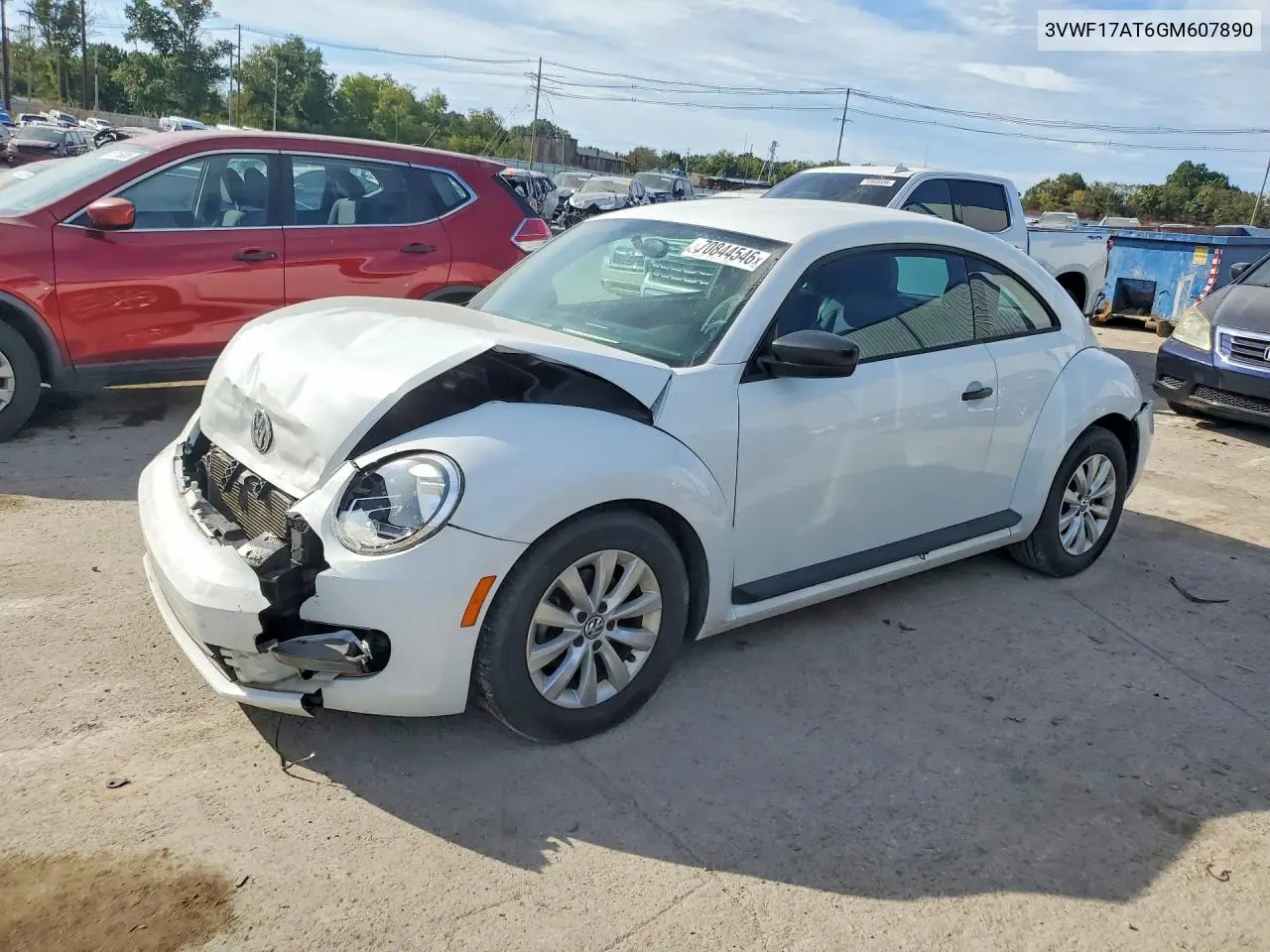VOLKSWAGEN BEETLE 2016, VIN 3VWF17AT6GM607890