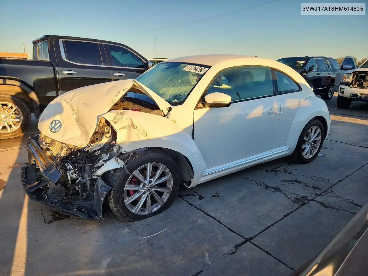 VOLKSWAGEN BEETLE 2017, VIN 3VWJ17AT8HM614805