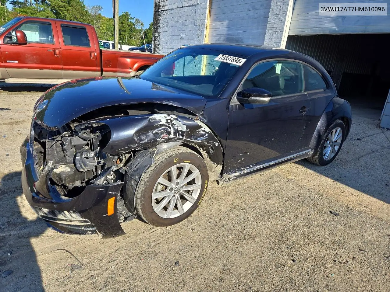 VOLKSWAGEN BEETLE 2017, VIN 3VWJ17AT7HM610096