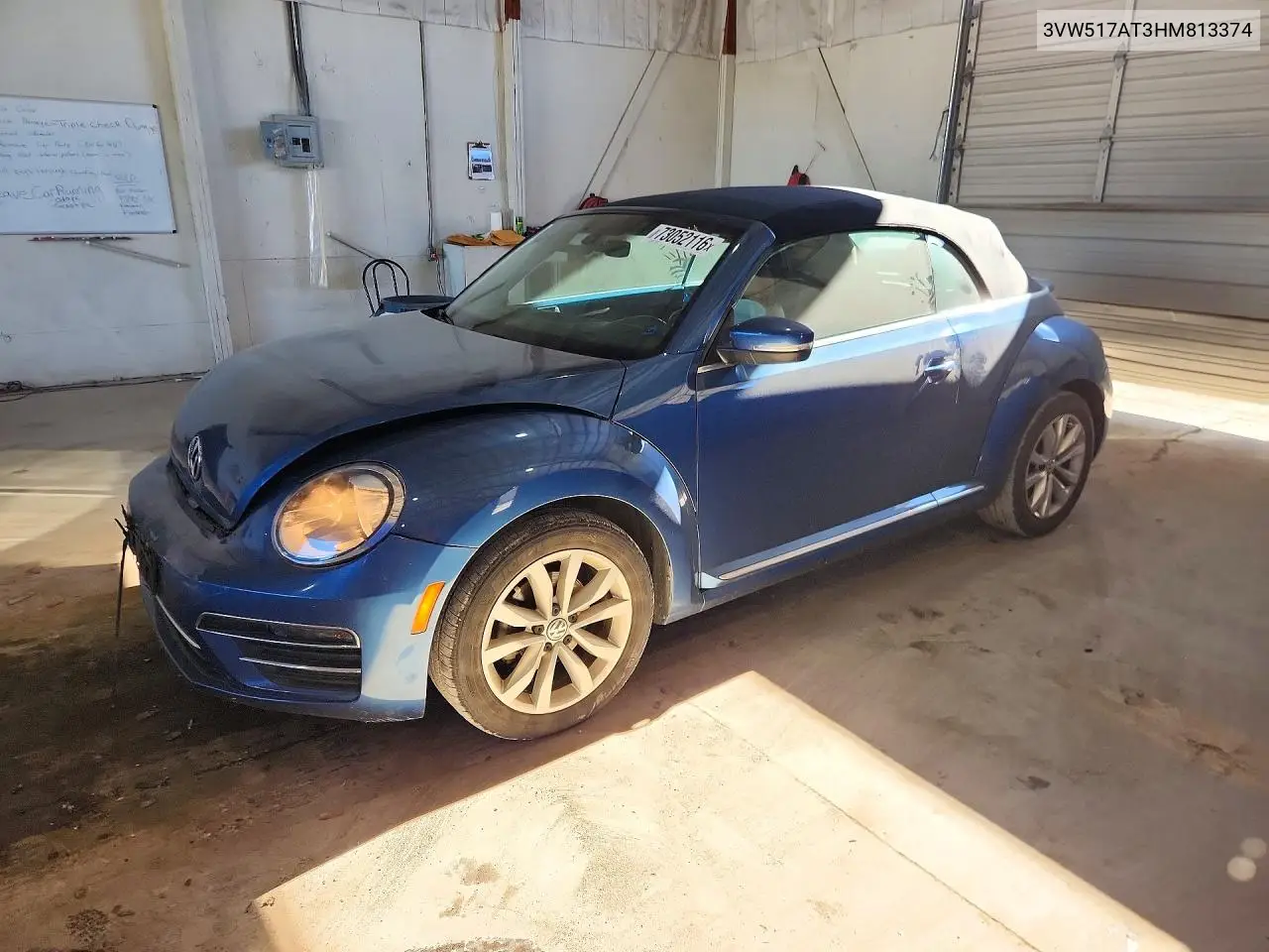 VOLKSWAGEN BEETLE 2017, VIN 3VW517AT3HM813374