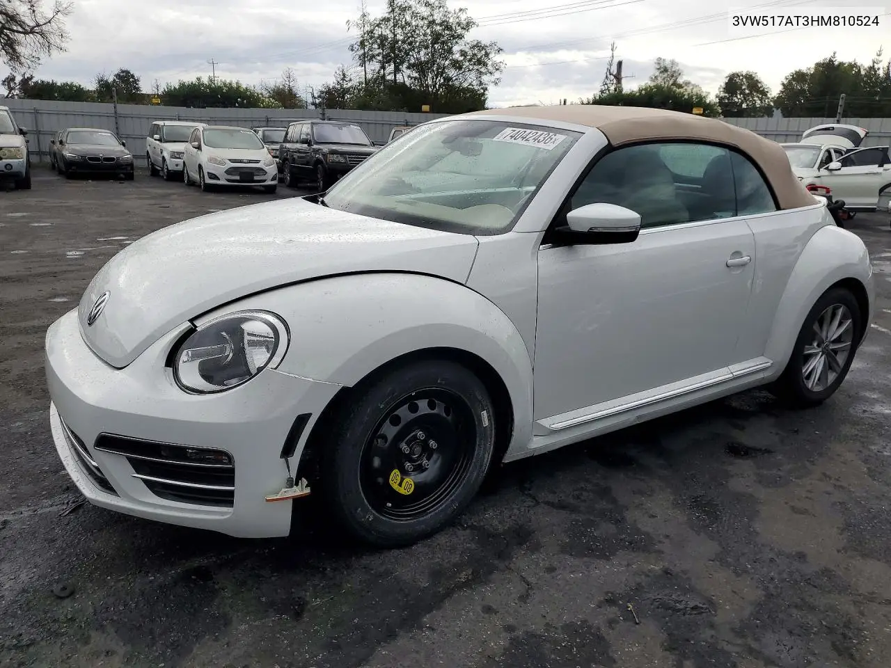 VOLKSWAGEN BEETLE 2017, VIN 3VW517AT3HM810524