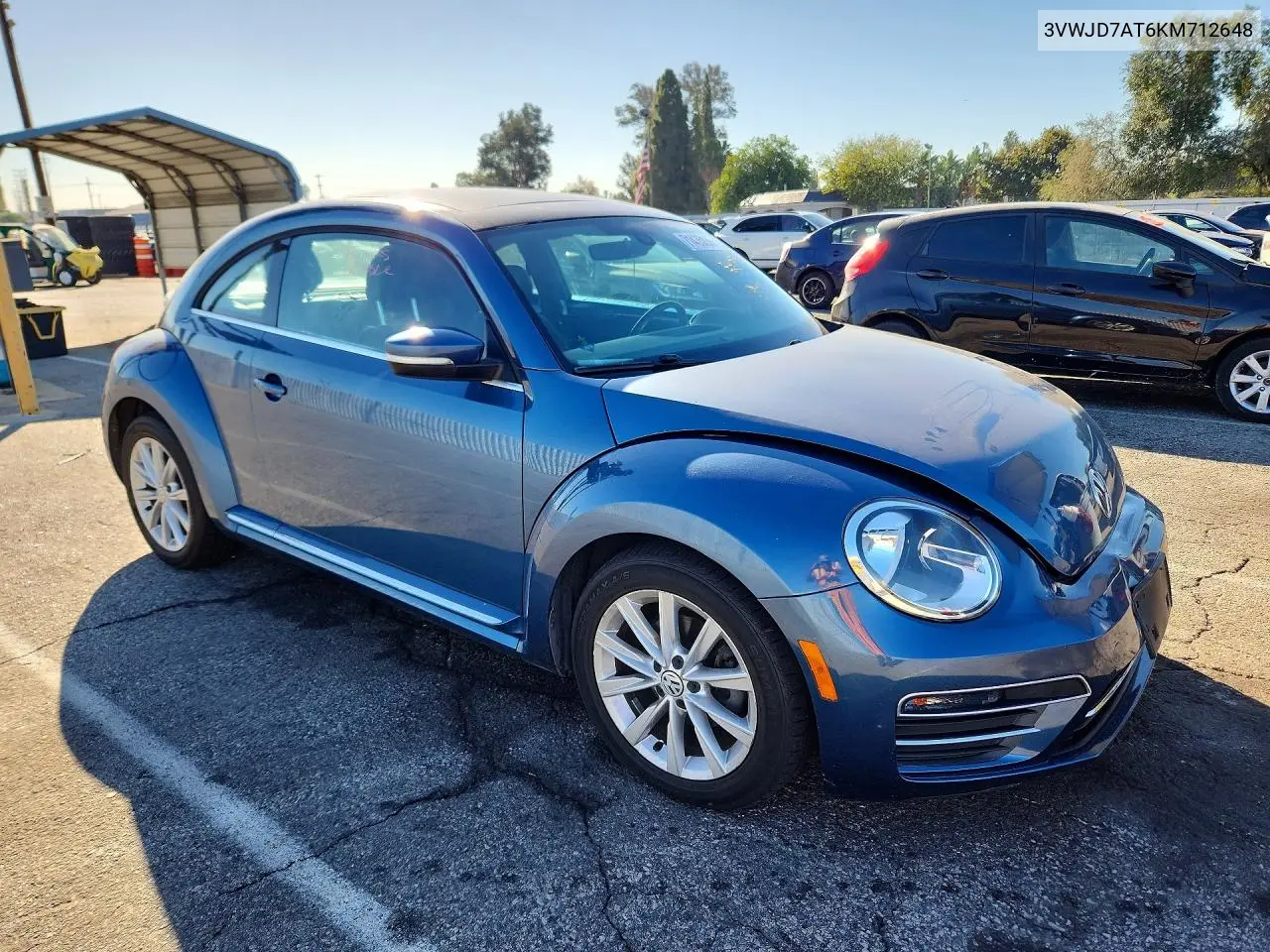 2019 VOLKSWAGEN BEETLE VIN 3VWJD7AT6KM712648 — фото 4