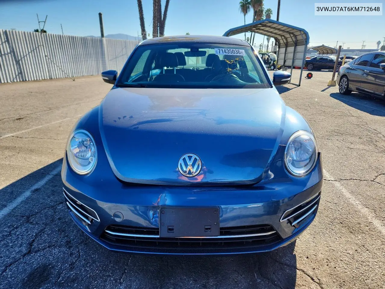 2019 VOLKSWAGEN BEETLE VIN 3VWJD7AT6KM712648 — фото 5