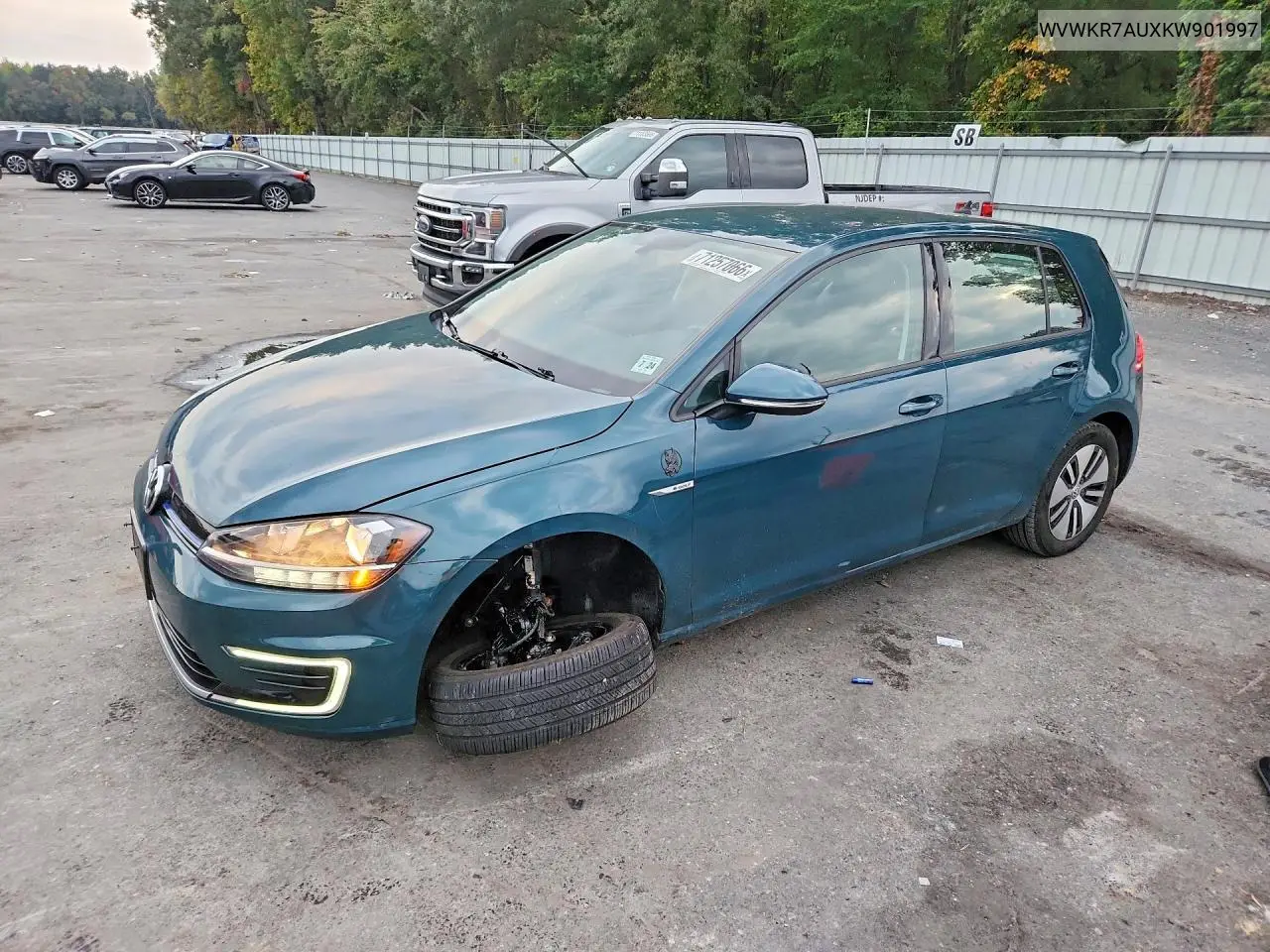 VOLKSWAGEN E GOLF 2019, VIN WVWKR7AUXKW901997