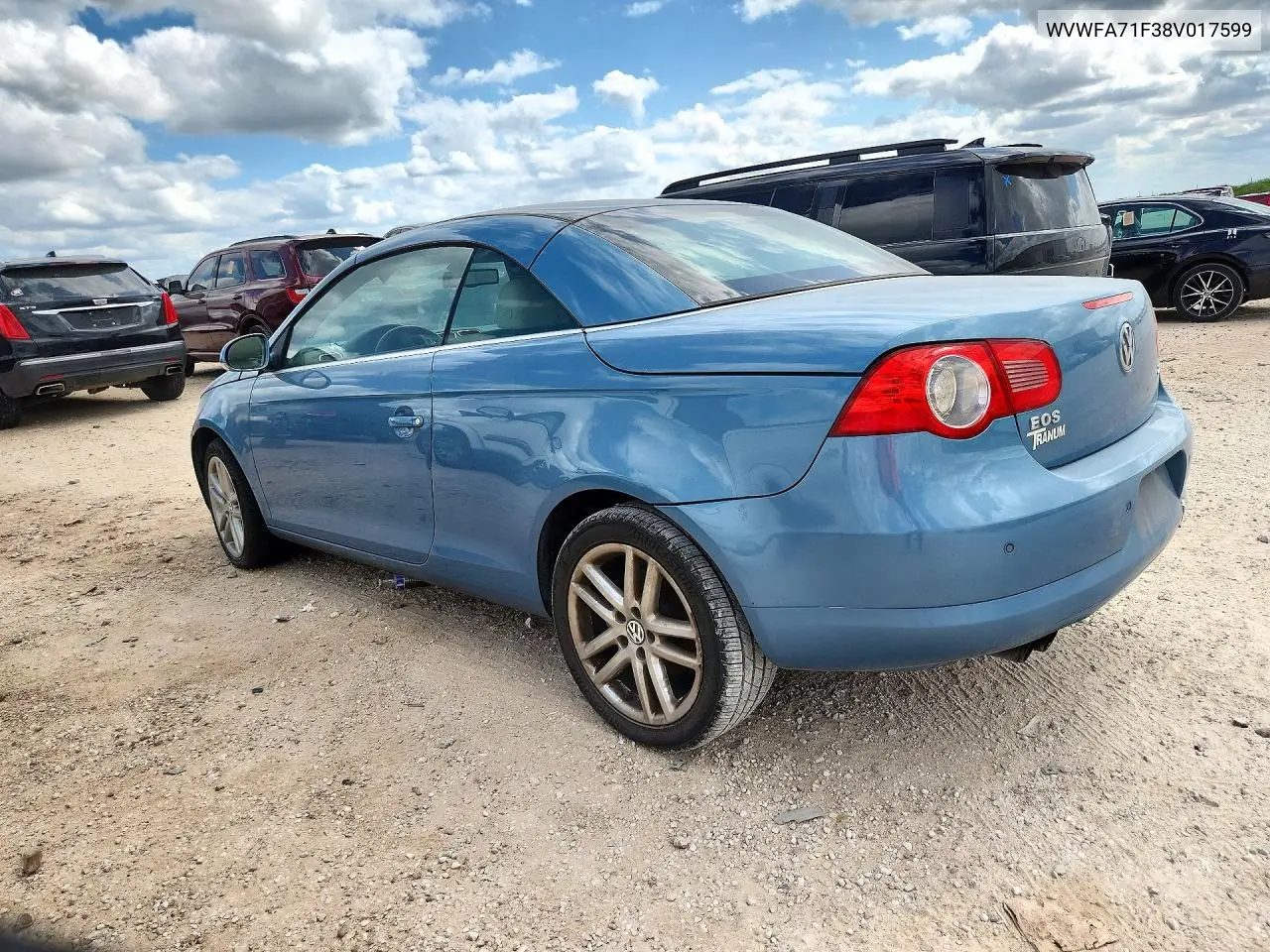 2008 VOLKSWAGEN EOS VIN WVWFA71F38V017599 — фото 2