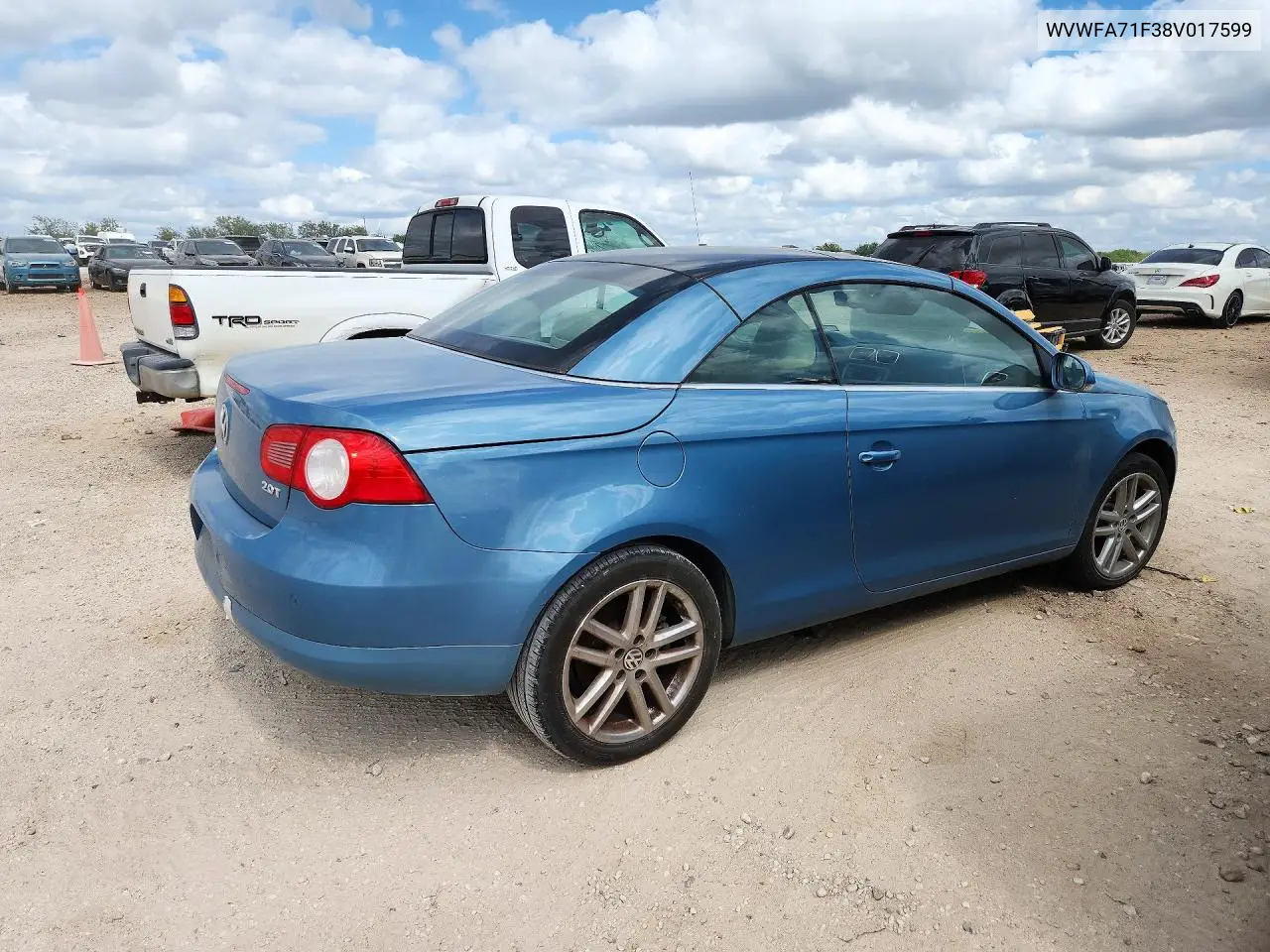 2008 VOLKSWAGEN EOS VIN WVWFA71F38V017599 — фото 3