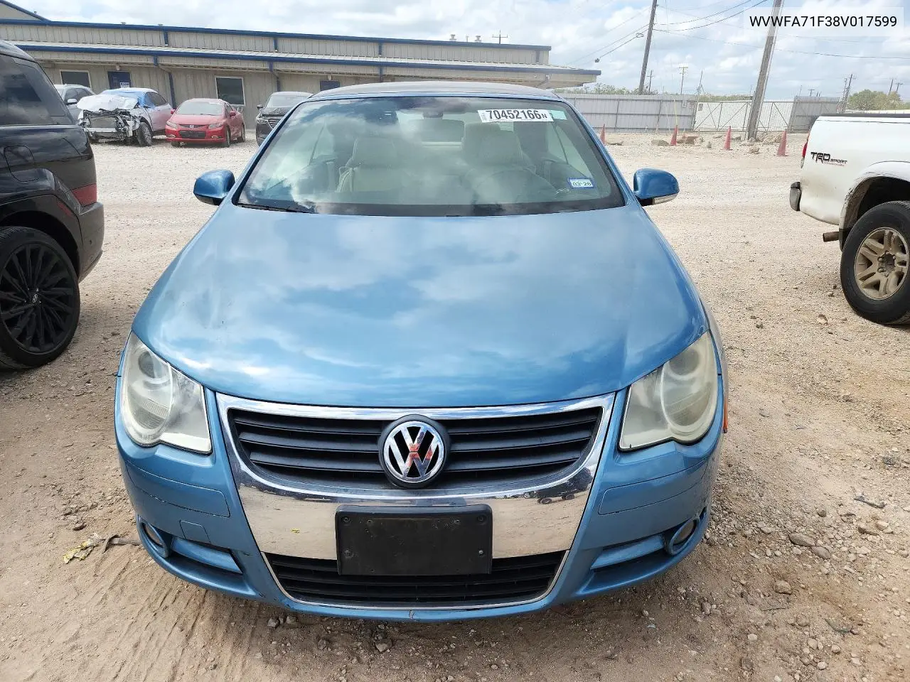 2008 VOLKSWAGEN EOS VIN WVWFA71F38V017599 — фото 5