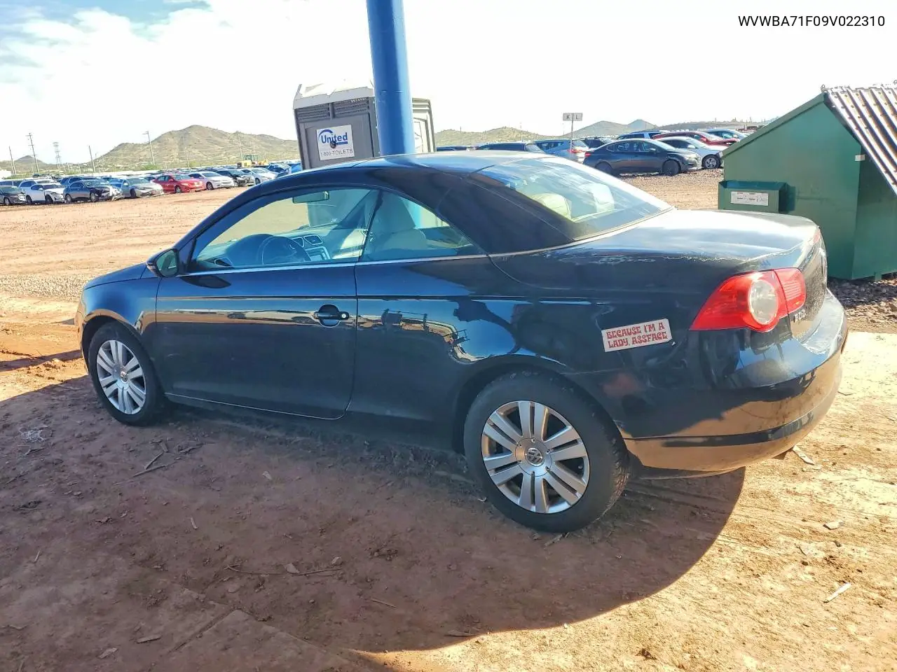 2009 VOLKSWAGEN EOS VIN WVWBA71F09V022310 — фото 2