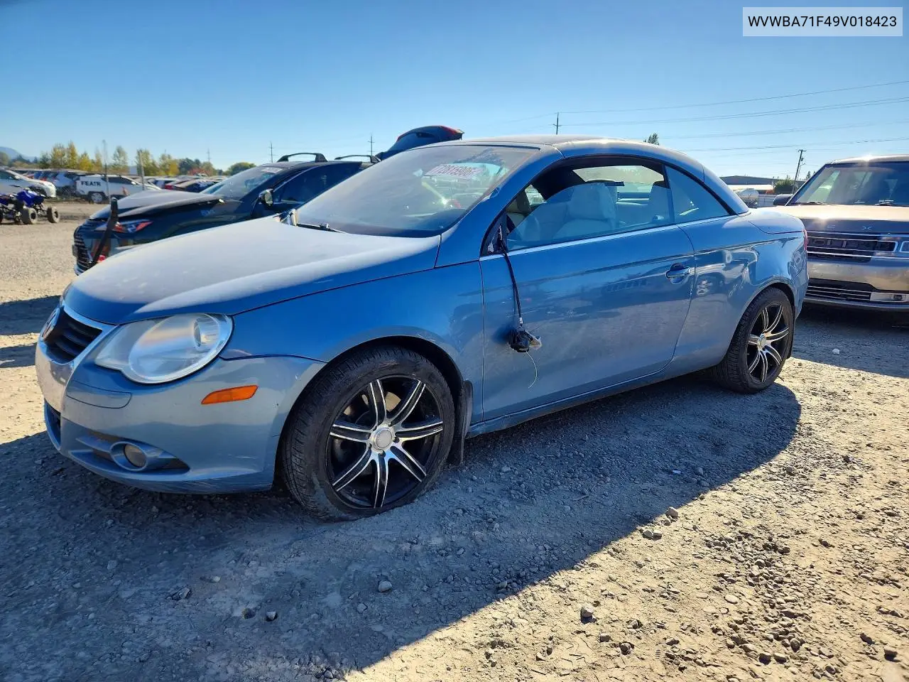 VOLKSWAGEN EOS 2009, VIN WVWBA71F49V018423