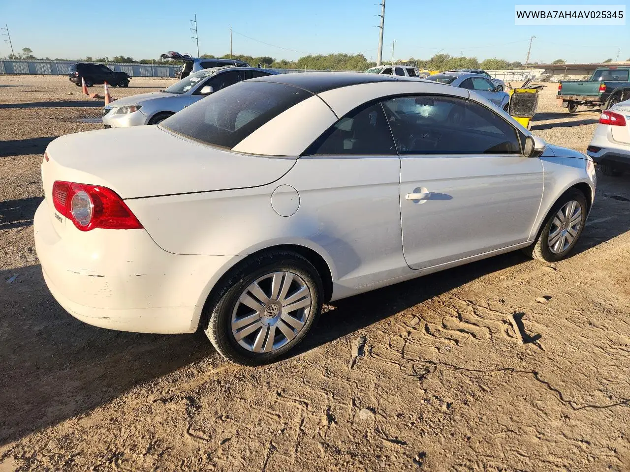 2010 VOLKSWAGEN EOS VIN WVWBA7AH4AV025345 — фото 3