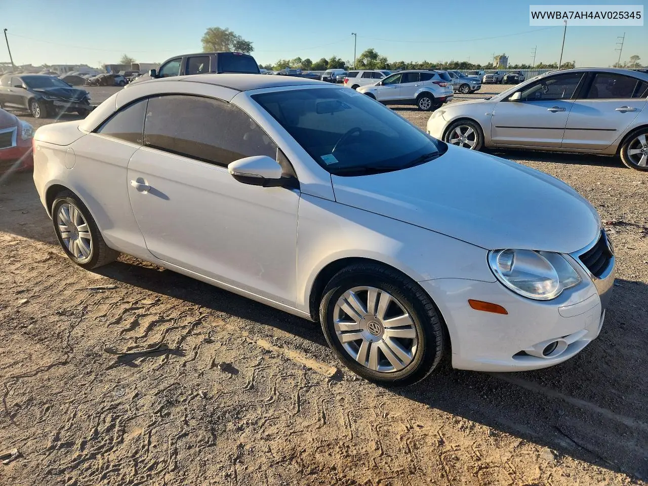 2010 VOLKSWAGEN EOS VIN WVWBA7AH4AV025345 — фото 4