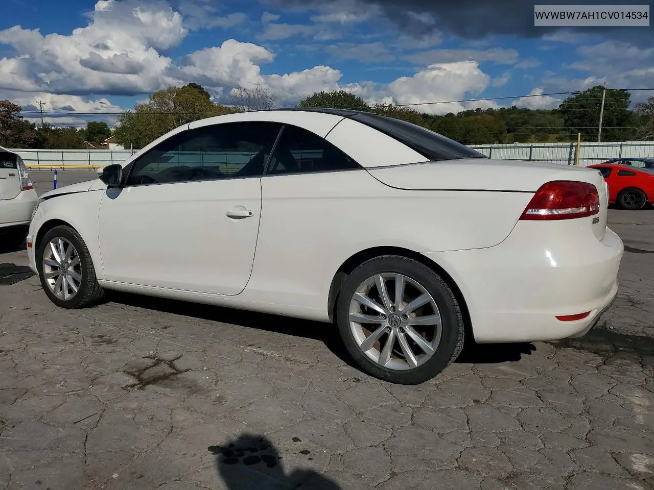 2012 VOLKSWAGEN EOS VIN WVWBW7AH1CV014534 — фото 2
